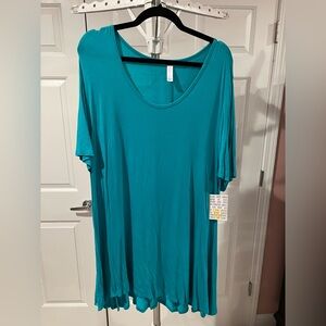 LuLaRoe Teal Perfect Tee 3X NWT